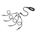 thumbnail image 3 of Pet Traction Rope, Pet Traction Strap, Padded Comfortable Dogs Cats For Hiking For Outdoor Walking Black 4 Heads, 3 of 8