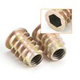 thumbnail image 3 of Noref 20Pcs M8 Zinc Alloy Hex Drive Head Furniture Nuts Threaded For Wood Insert, 3 of 8