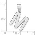 thumbnail image 4 of Diamond2Deal 14K White Gold Bubble Letter M Initial Pendant for Women, 4 of 6