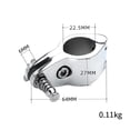 thumbnail image 2 of 2 Pcs Boat Bimini Top Fitting Hinged Jaw Slide Marine Rail Mount Hardware, 2 of 8