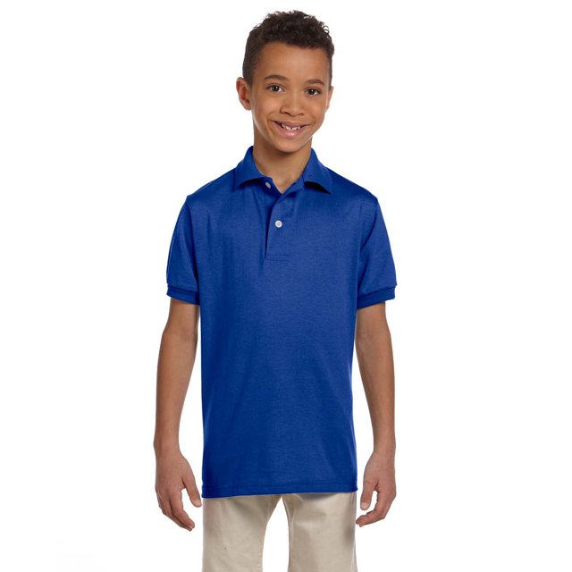Jerzees Polo Sans Étiquette Résistant aux Taches pour Grand Garçon, Style 437Y