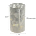 thumbnail image 4 of Support Cylindrique En Verre À Led (Cerf Dans La Forêt Hivernale) (Gris) - Lot De 2, 4 of 4