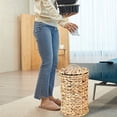 thumbnail image 4 of Hand Woven Natural Fiber Gourd Style Storage for Tabletop Bedroom Kitchen Can and Decorative Organizer, 4 of 7