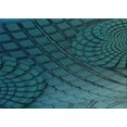 thumbnail image 1 of Ahgly Company Machine Washable Indoor Rectangle Transitional Deep Teal Green Area Rugs, 2' x 5', 1 of 7