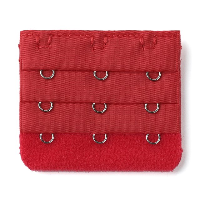 INSPIRE CHIC Rallonges de Soutien-Gorge pour Femmes à 3 Crochets 3 Rangées Bretelle de Soutien-Gorge Extensible Boucle Crochets Bande de Soutien-Gorge Rouge 1