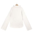 thumbnail image 4 of TIMIFIS Womens' Turtleneck Long Sleeve Cable Knit Sweaters Oversized Sweaters Fall Long Sleeve Spilt Hem Tunic Pullover Sweater Knit TopsFall/Winter, 4 of 5