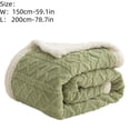 thumbnail image 3 of Flannel Throw Blanket with Geometric Pattern | Insulating Wind Cover for Warmth | Cozy Nap Shawl for Couch, Office, or Car | Machine Washable Conditioning Blanket, 3 of 7