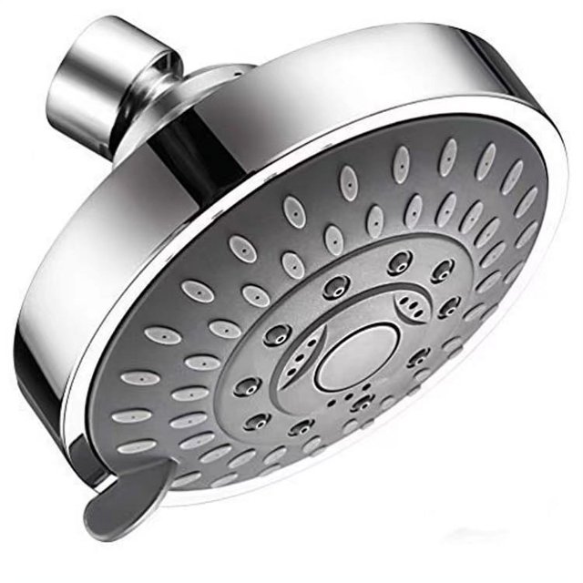 5-Mode High Pressure Shower Head - 4.1 Inch High Flow Fixed Shower Heads Bathroom Rain Shower Head for Low Pressure