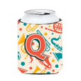 thumbnail image 1 of Carolines Treasures CJ2001-QCC Letter Q Retro Teal Orange Musical Instruments Initial Can & Bottle Hugger, 1 of 1
