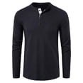 thumbnail image 1 of CEHVOM Men Long-Sleeve Beefy Muscle Basic Solid Pure Color Blouse Tee Shirt Top Sale, 1 of 5