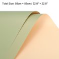 thumbnail image 2 of Unique Bargains Double Sided Color Flower Wrapping Paper Yellow-Green+Champagne 22.8'x22.8' Waterproof 10 Pack, 2 of 5