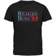 thumbnail image 1 of Election 1984 Reagan Bush Distressed Black Adult T-Shirt, 1 of 1