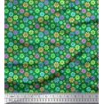 thumbnail image 1 of Soimoi Rayon Fabric Circle & Floral Artistic Decor Fabric Printed Yard 56 Inch Wide, 1 of 1