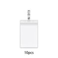 thumbnail image 4 of 10 Pieces Waterproof Plastic Card 3 Holder Transparent Badge Name Tag Pre-punched Sleeve Driver License Cardholder, 4 of 9
