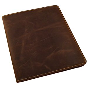 Rustic Ridge Refillable Leather Composition Notebook - Composition Notebook Cover - Leather Notebook Cover - Fits Moleskine XL 9.75" x 7.5" (Vintage Brown)