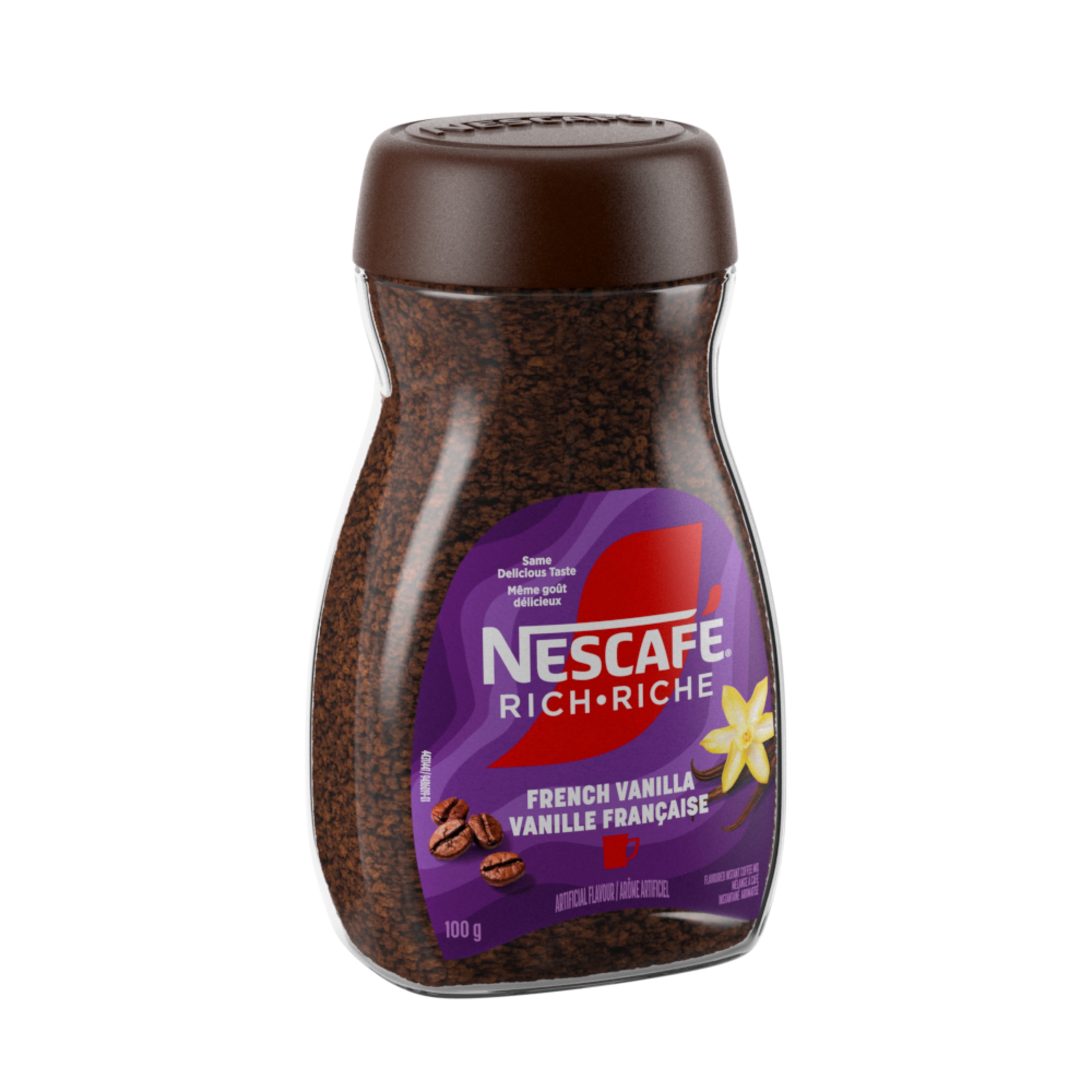 NESCAFE Mélange à café instantané riche aromatisé à la vanille française