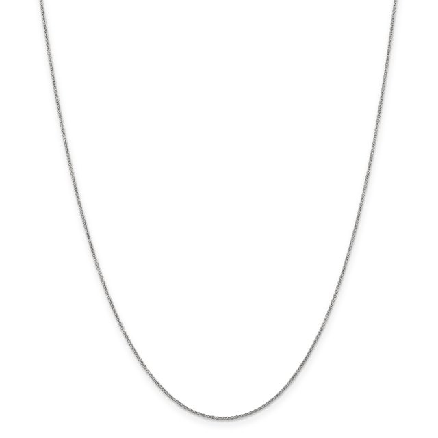 Chaîne de Câble en Or Blanc 14k.9mm 16 Pouces
