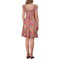 thumbnail image 3 of INSPIRE CHIC Robe Smockée à Fleurs pour Femme Sans Manches à Encolure Carrée Robe à Volants S Vert Sauge, 3 of 6