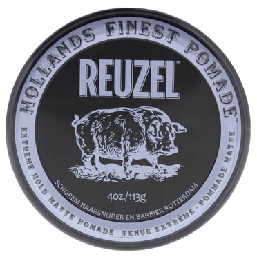 Extreme Hold Matte Pomade by Reuzel for Men - 4 oz Pomade