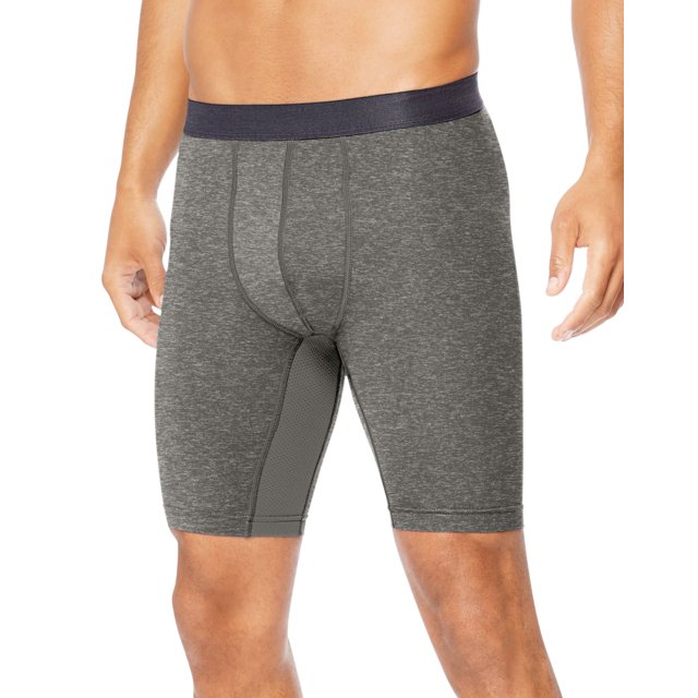 Hanes Shorts de Compression Performance Sportive pour Hommes, m, Charbon Chiné/ébène