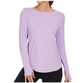 thumbnail image 2 of asjyhkr Chandails à Manches Longues pour Femmes Chandails de Protection Solaire Col Ras du Cou Coupe Ample Extensibles Doux Confortables T-Shirts, 2 of 4