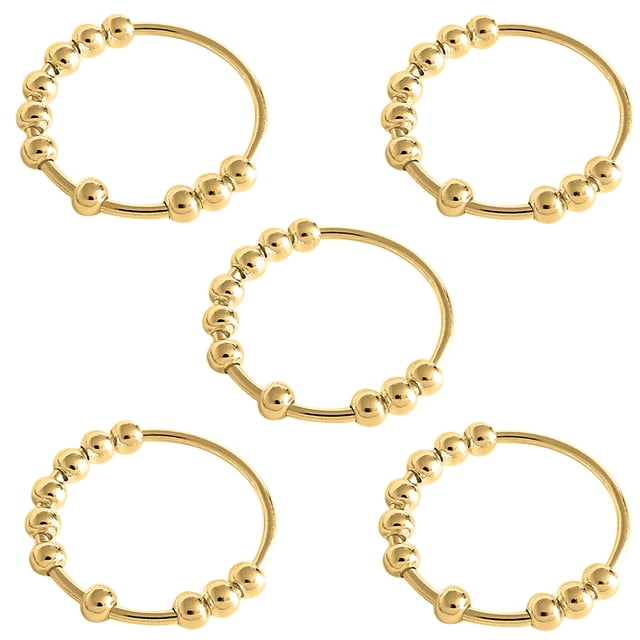 PVCS Spirale à Simple Bobine, Perles Pivotantes Libres, Anneau de Perles Anti-Anxiété, Adapté pour Femme