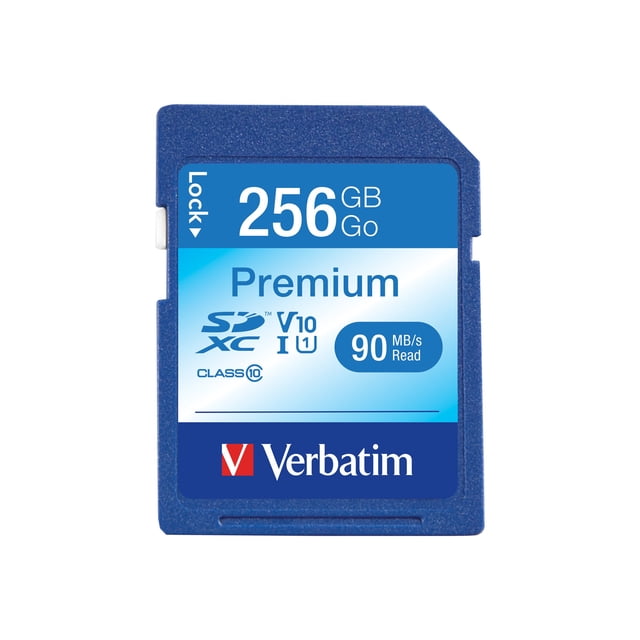 Verbatim Premium - Flash memory card - 256 GB - Video Class V10 / Class10 - SDXC UHS-I