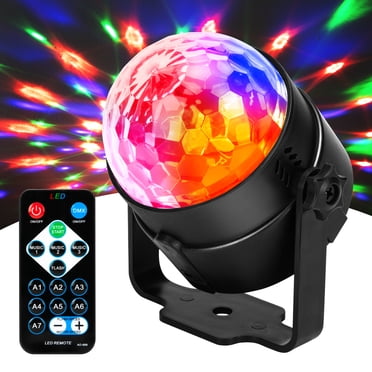 JYX Lumières Disco, Lumières de Fête à DEL avec Activation Sonore, 12 Modes, Noir
