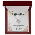 thumbnail image 4 of À Ma Fille I Love Vous de Papa Infini Noeud Collier Message Carte, 4 of 7