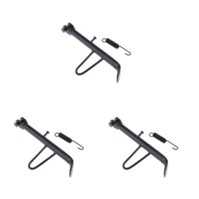Wweixi Support Latéral de Moto Robuste et Durable Résistant à l'Usure Haute Résistance Facile à Installer Noir 17cm 3ensemble