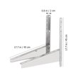 thumbnail image 3 of Air Conditioner Wall Mount Bracket with Excellent Load Bearing Capacity Silver Stainless Steel Pair, 3 of 8