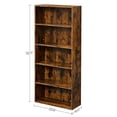 thumbnail image 2 of VASAGLE Bookshelf, 5-Tier Open Bookcase with Adjustable Storage Shelves, Floor Standing Unit, Rustic Brown ULBC165X01, 2 of 5