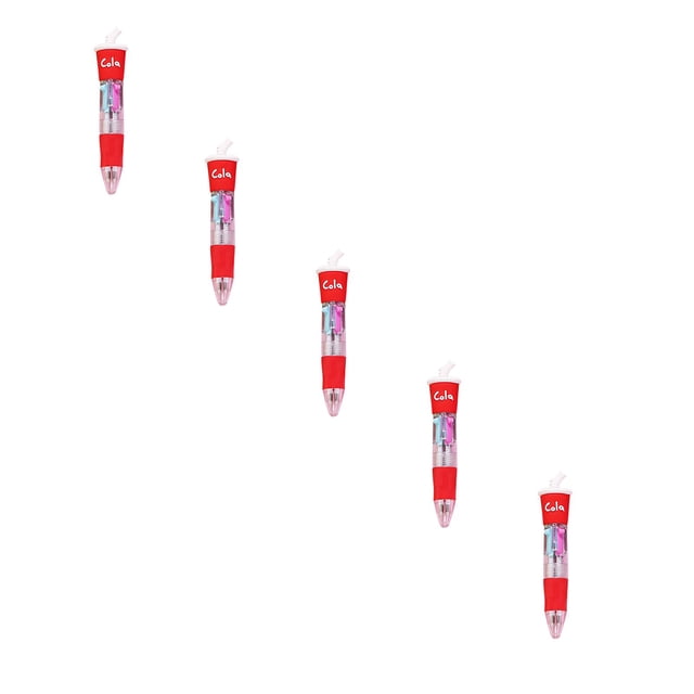 WHEANG Four Color Ballpoint Pen Cute Cute Head Color Click Pen Student Prize 0.2ml