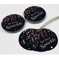 thumbnail image 4 of Inkdotpot Pack Of 50 Real Rose Gold Foil Paper Tags Let Love Sparkle Wedding Favor Hang Tags, 4 of 6