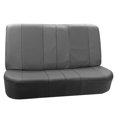 thumbnail image 3 of FH Group Gray Deluxe Faux Leather Airbag Compatible and Split Bench Car Seat Covers, 2 Headrest Full Set, 3 of 4