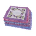 thumbnail image 2 of 15 Pcs Mouchoirs en Coton Assortis à Motif Floral Mouchoirs en Vrac, 2 of 8