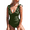 Green, variant on Cupshe Women's Black Ruffled Lace Up One Piece Swimsuit, XL