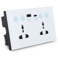 thumbnail image 1 of EU UK US Universal Plug Tuya ZigBee White Smart Socket Switch with USB and Type-C Port Outlet Smart Life, 1 of 8