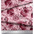 thumbnail image 2 of Soimoi Silk Fabric Dot & Floral Artistic Fabric Prints By Yard 42 Inch Wide, 2 of 5
