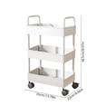 thumbnail image 3 of Dvruxg 3-Tier Kitchen Storage Cart, Armrest Bathroom Organizer, Mobile Toiletries Rack for Home Organization, 3 of 5