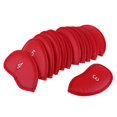 thumbnail image 2 of facefd 12 Pieces Waterproof PU Leather Golf Iron Head Cover Headcover Set Red, 2 of 5