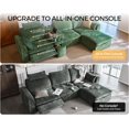 thumbnail image 4 of BEDEEP 103'' Power Reclining Loveseat Sofa with Console, Chenille 2-Seater Recliner Sofa with Wireless Charger, USB, Cup Holder, Headrest, Drawer for Living Room RV, Green, 4 of 9