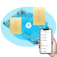 thumbnail image 4 of Smart Wi-Fi Wall Switch 2.4 GHz Touch Control for US Standard Wall Boxes AC100-240V 300W Per Circuit with Tempered Glass Panel and Dual-Color LED Indicators, 4 of 6