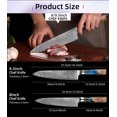 thumbnail image 3 of 9 inch Kitchen Damascus Steel VG10 Chef Knife Blue Resin and Color Wood Handle with Box, 3 of 7