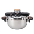 thumbnail image 2 of Professional Stainless Steel Pressure Cooker, Easy Micro Pressure Design, Non Stick Coating Multipurpose Pot,  Food Contact, Even Heating, Dishwasher Safe for All Stoves, 2 of 7