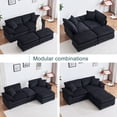 thumbnail image 3 of Noble House Modern Large Modular 2 Seat Sofa, Comfortable Cloud Style Combination Couch for Living Room,Black, 3 of 8
