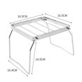 thumbnail image 4 of Stainless Steel Outdoor Cooking Pot Stand - Lightweight 405g, Compact 16.5x16.4x14.5cm Design for Camping, Hiking & Picnics - Portable Camp Cookware Support Rack with 17x17x5cm Packaging, 4 of 7