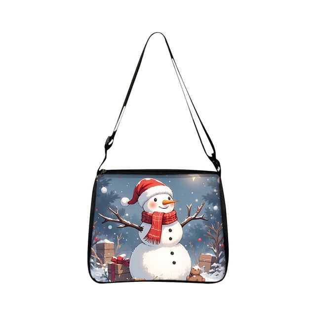 Christmas Shoulder Bag Adjustable Shoulder Strap Bag With Inside Pocket For Daily For Christmas