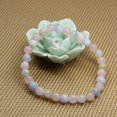 thumbnail image 3 of Bracelet Extensible Unisexe en Perles Rondes de 6 mm en Morganite Naturelle Béryl Aigue-Marine, 3 of 5
