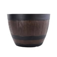 thumbnail image 1 of Almencla Indoor Outdoor Barrel Tree Planter Flower Pot 11.3 inch, 1 of 8